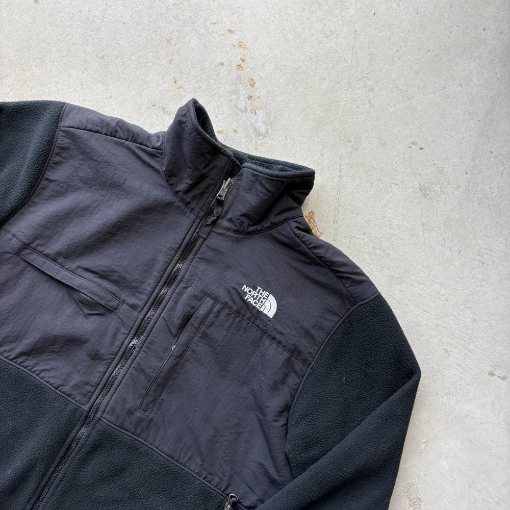 The North Face Denali Fleece Jacket Size Large Black Full Zip Outdoor Coat L